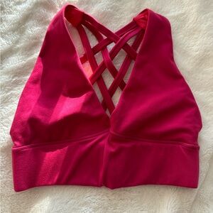Ethos Pink Strappy Sports Bra Size Small